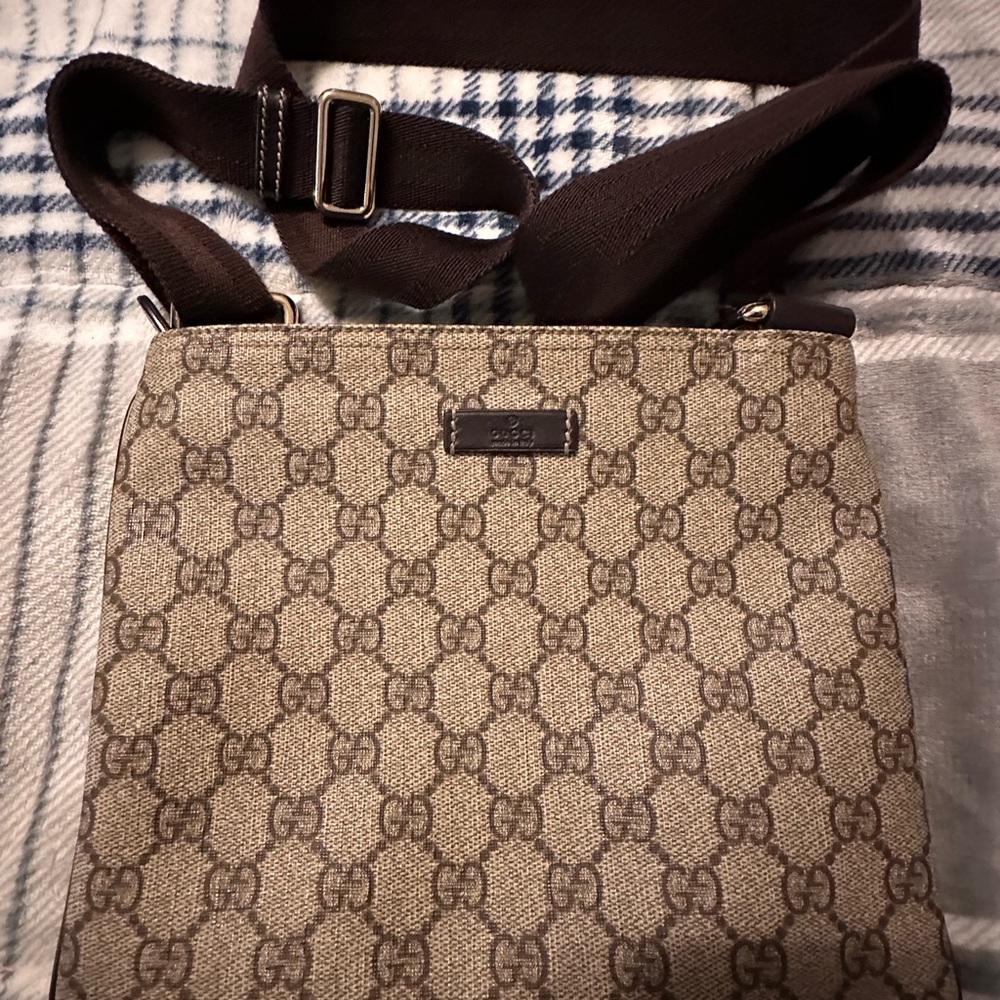 Gucci Brown Messenger Bag with GG Monogram